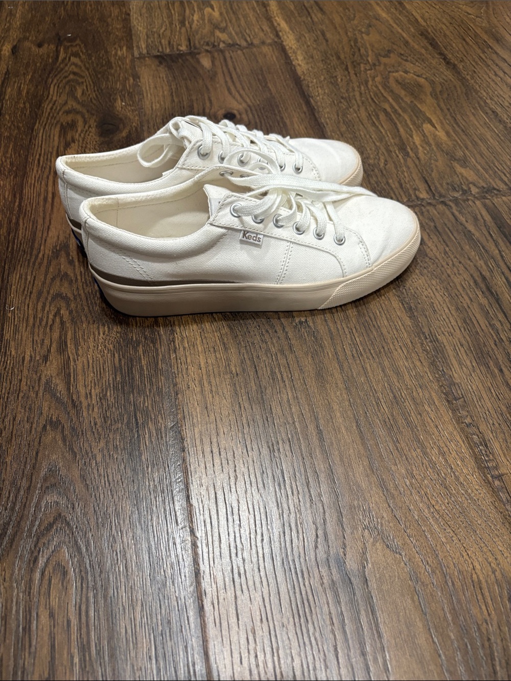 Keds Men’s Low-Top Canvas Sneakers in Off-White